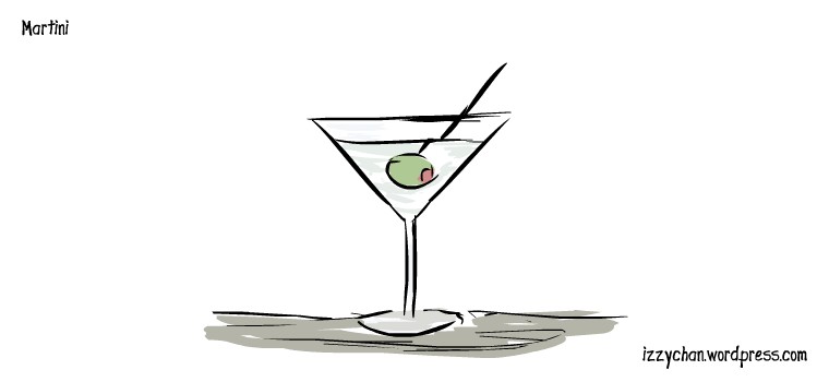 martini booze in a glass